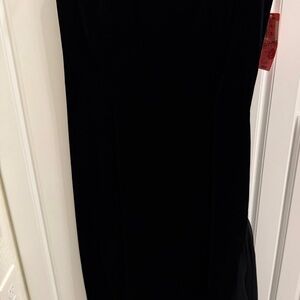 Zang Toi Black Velvet Strapless Dress